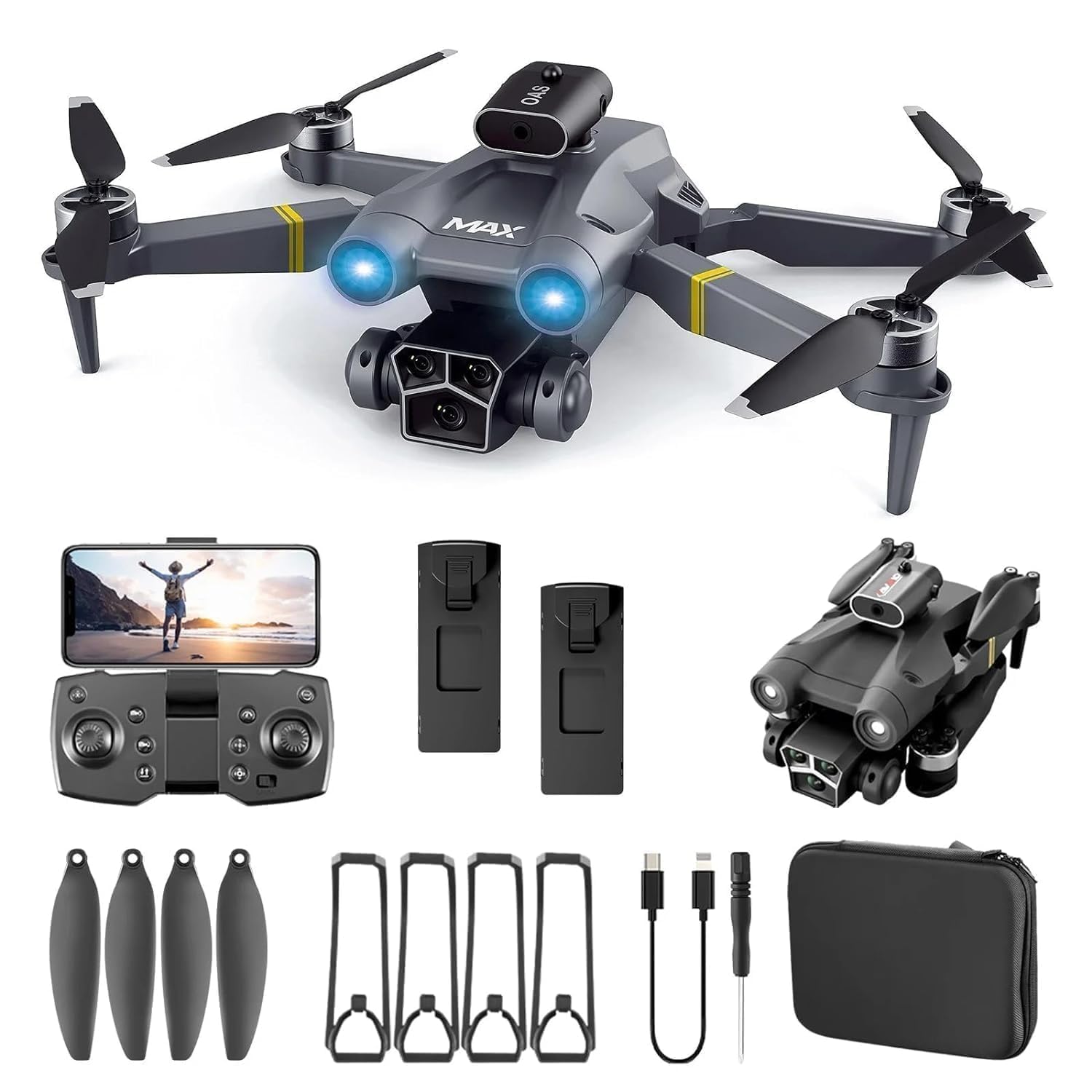 Brushless foldable Drone With hq WiFi Camera Remote control