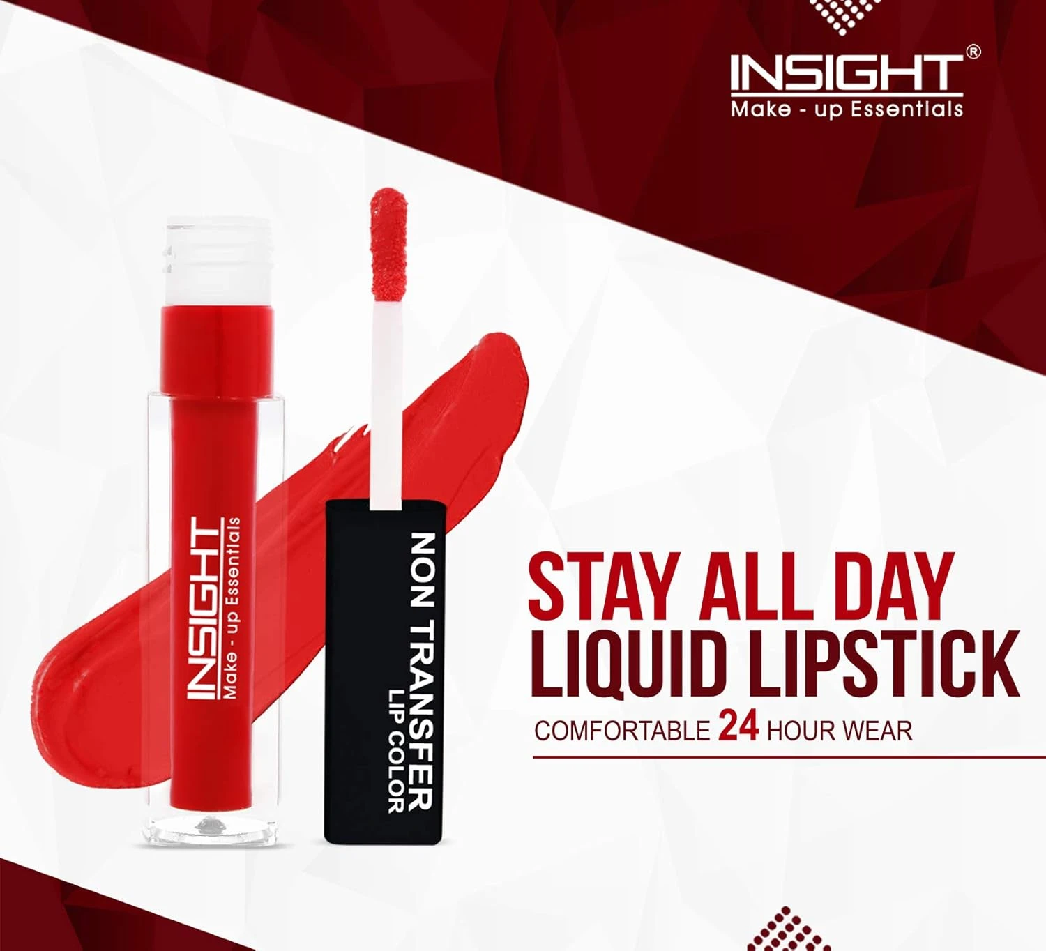 INSIGHT Non Transfer Liquid Lipstick - Dive| Matte Texture|Long Wear |Smudge Proof |Waterproof - 4 ml