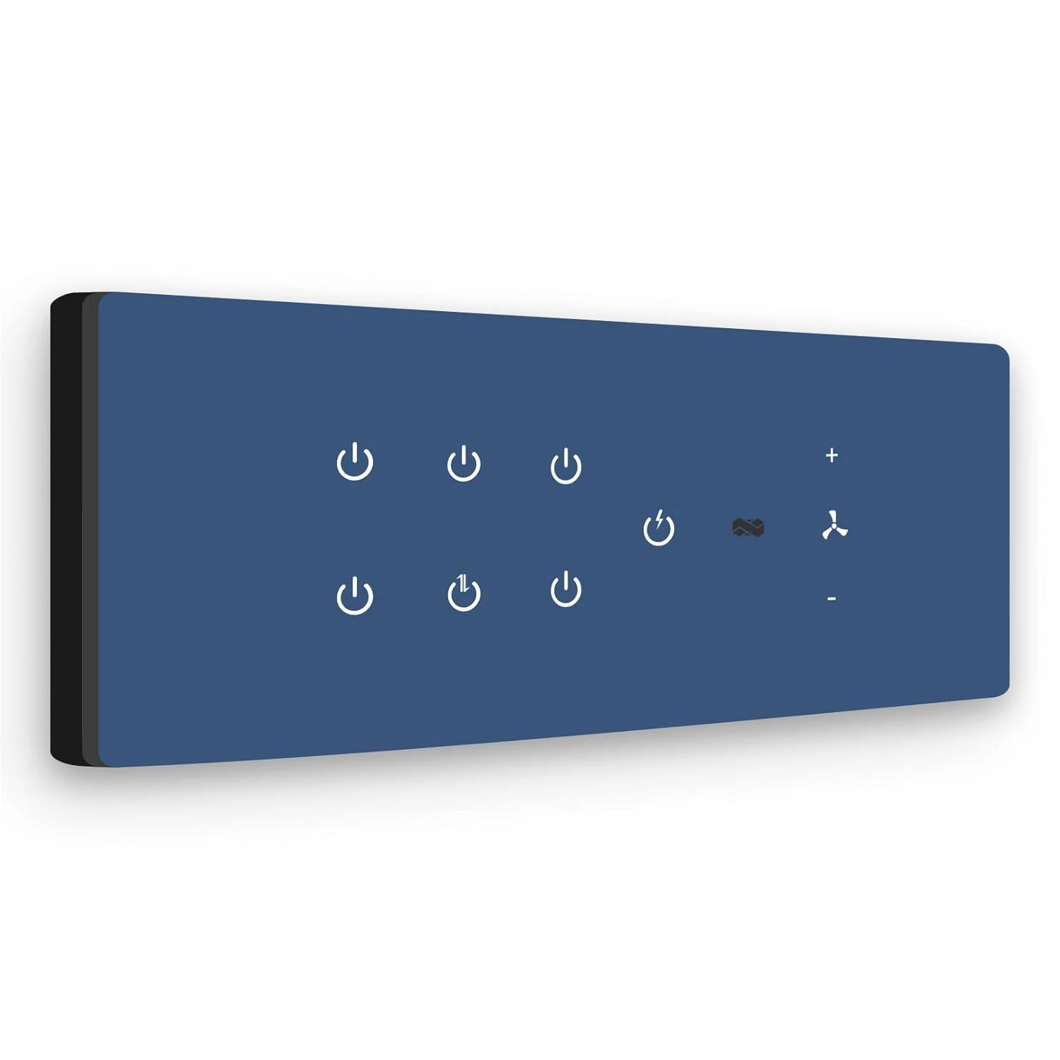 IOTICS Smart Wifi Switch Board: 7 x Switch & 1 Fan Module. Touch Control, Remote, App Control. Voice Control with Alexa & Assistant. Smart Touch Switch Board For Home Automation (Blue)