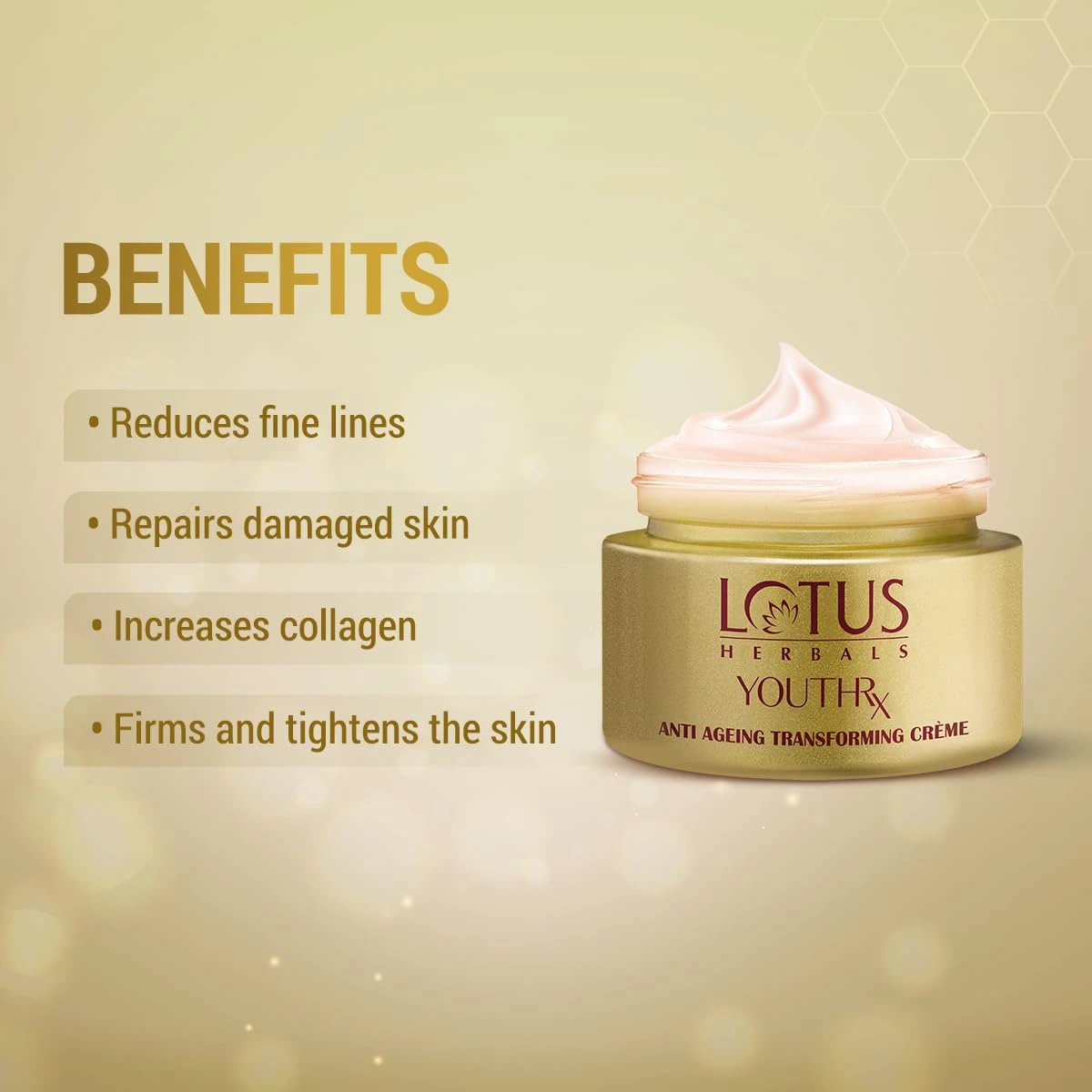 Lotus Herbals YouthRx Anti Ageing Transforming Face Cream SPF 25 and PA+++ | Reduce Dark Spots