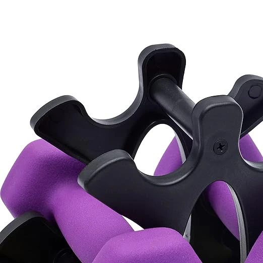 Premium Cast Iron Neoprene Coated Dumbbell Combo with Stand (18 Kg