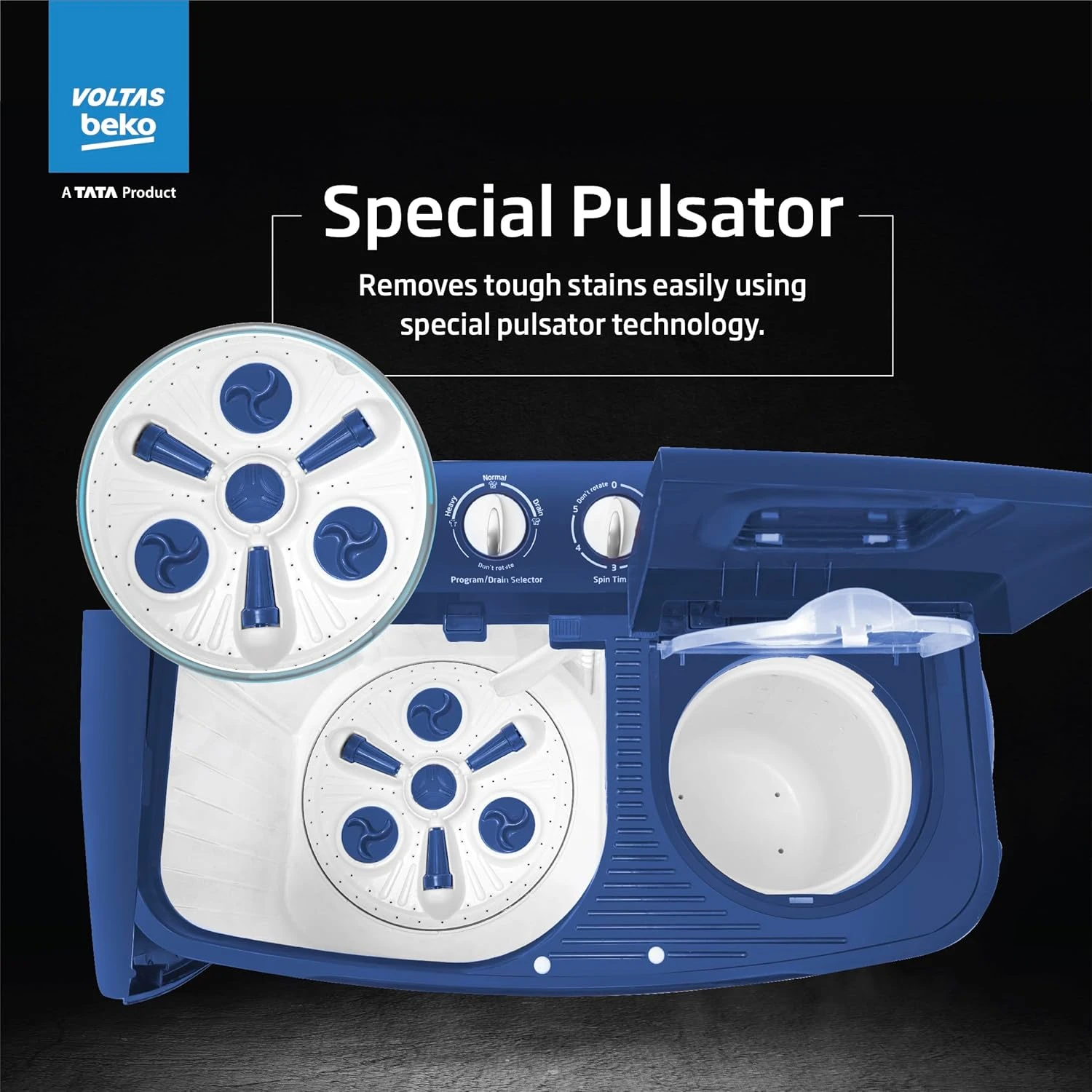A Tata Product 6.5 Kg 5 Star Semi-Automatic Top Loading Washing Machine