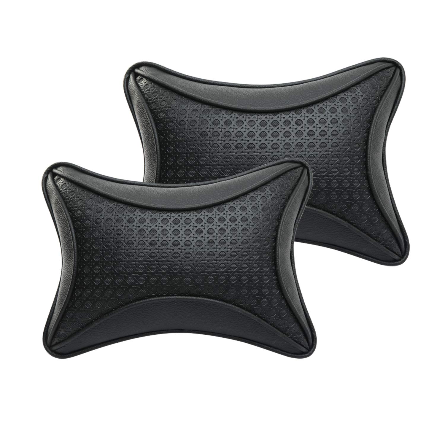 Auto Hub Faux Leather Car Neck Rest Pillow, Cushion for All Cars